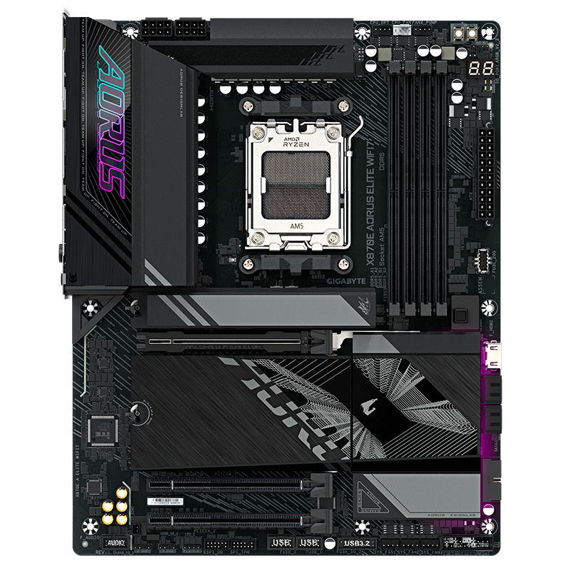 motherboard gigabyte x870e aorus elite wifi7, chipset amd x870e, socket amd am5, atx[